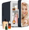 Mini Fridge for Skincare, 4L/6Can with Dimmable LED Light Mirror, Portable Cooler & Warmer for Bedroom, Office, Car,