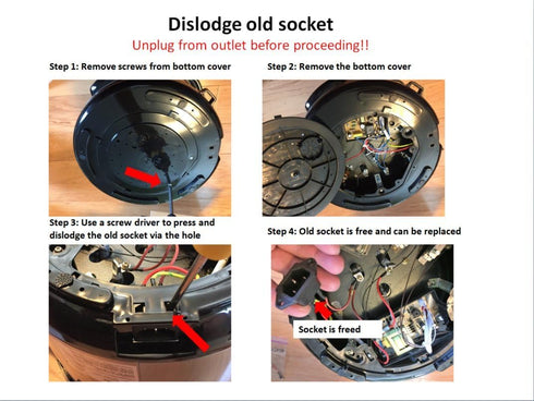 GJS Gourmet Power Socket Replacement for Power Cooker XL, Not Created or Sold by Power Cooker