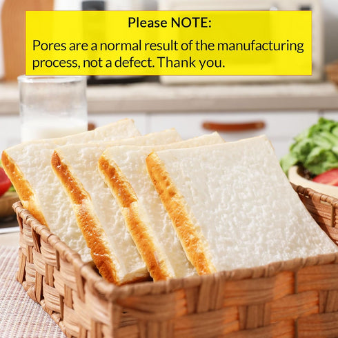Joeabor 4 Set Artificial Bread Slice Fake White Sliced Bread Realistic Fake Food for Display Faux Bread Slice Model