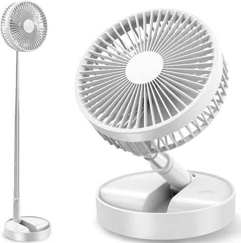 Fan Collapsible Fan for Traveling, Portable Rechargeable Folding Travel Fan with 7200mAh Battery for Home Office
