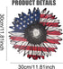 Heoclao 11.81'' American Flag Metal Wall Art, National Flag Metal Sculpture for Home Office Decor