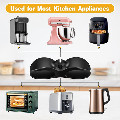 Cord Organizer for Kitchen Appliances, 8 Pack Black Cord Wrapper, Holder, Must-Have Kitchen Gadgets for Small Appliances