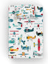 Set Size(3pc) Yasida Cartoon Airplane Bed Sheets Queen Size for Kids Teens Colorful Cartoon Propeller Plane Bed Fitted