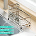 Countertop HapiRm Sink Caddy Sponge Holder - Self-draining Kitchen Sink Organizer with Smiley Face and Brush Holder