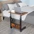 Henf Mobile Sofa Side Table Rolling Bed Table Snack Table, Height Adjustable Portable Laptop Computer Stand Desks