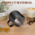 Milk Frothing Pitcher, 12oz Stainless Steel Cup with Clear Scale, Cappuccino Accessories for Barista Coffee Bar