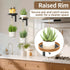 2Pcs 2 LASZOLA Plant Hangers Shelves Wall Mounted Indoor, Metal Window Plant Holders, Modern Floating Flower Display