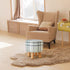 H&B Luxuries Round Padded Ottoman Stool | Versatile Foot Rest & Extra Seating
