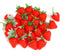 FOIMAS Artificial Strawberries,24pcs Lifelike Faux Strawberries Fruit Simulation for Home Decoration Photography Prop