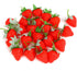 FOIMAS Artificial Strawberries,24pcs Lifelike Faux Strawberries Fruit Simulation for Home Decoration Photography Prop
