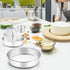 TeamFar Cake Pan Set, 4'' & 6'' & 8'' & 9 ½'' Stainless Steel Round Baking Pans for Baking, Steaming, Serving