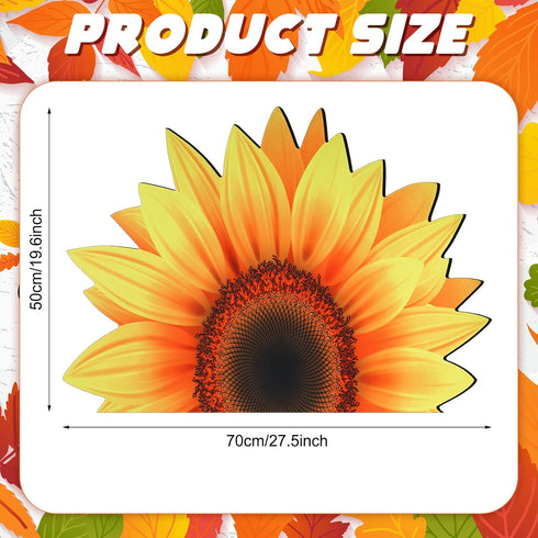 Non-slip Sunflower Shape Bathroom Rug, Decorative Water Absorbent Mat for Indoor Outdoor Kitchen Bath Shower Room, 27.6