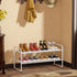 2-Tier 33" Closet SUFAUY Wide Shoe Rack, Metal Wire, Stackable, White