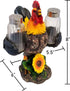 DWK 8-inch Spice to Crow About Country Rooster Salt and Pepper Shaker Figurine Display Holder - 3-Piece Set