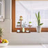 Wood Desktop Plant Stand, Indoor Small Windowsill Flower Shelf for Succulent Herb Display Rack in Living Room Office