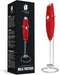 Bean Envy Red Milk Frother Handheld for Coffee, Electric Blender, Mini Drink Mixer Whisk & Coffee Foamer Wand