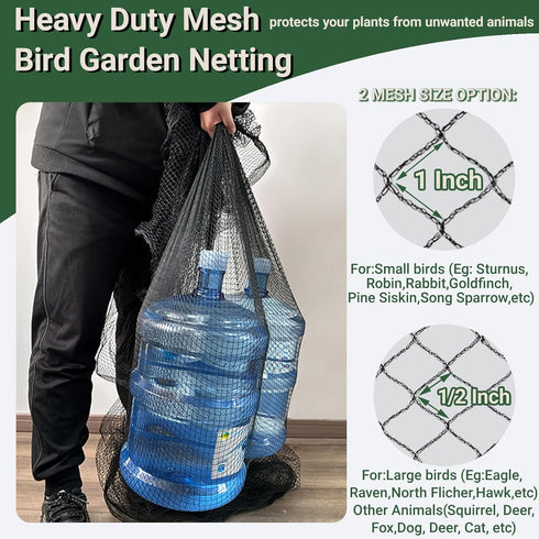 20x20ft 1/2 inch Bird Netting for Chicken Coop Mesh Heavy Duty Chicken Netting Animal Barrier, Poultry Netting Roof