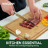 2418 Kikcoin Bamboo Cutting Boards for Kitchen, Wooden Healthy Cutting Boards for Charcuterie, Vegetables, Cheese