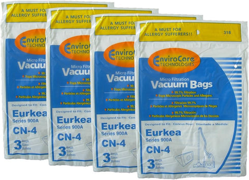 EnviroCare Replacement Vacuum Cleaner Dust Bags for Eureka 900A PowerForce, 12 Bags