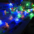 Runleo 20 40 8 Christmas Lights Multicolor, FT LED Multi Colored Snowflake String Lights, Battery Operated Modes