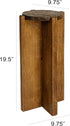 Creative Co-Op Paulownia Wood Round Accent Table, Brown