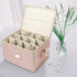 popoly Wine Glass Storage Box, Stemware Storage Containers Cases with Dividers, Stackable Moving Supplies for 12 Wine Glasses, Drinkware, Glassware or Crystal (Beige) by popoly