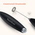 Powerful Handheld Milk Frother, Mini Foamer, Battery Operated (Not Included) Stainless Steel Mixer for Coffee, Lattes,