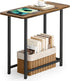 MISSLO Narrow End Table Living Room with Large Tabletop, Sofa Couch Side
