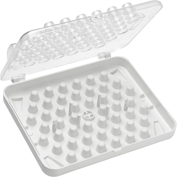 Ateco 8783 Tube Storage Box, 52 Compartments for Small Decorating Tubes