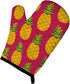 Caroline's Treasures BB5136OVMT Pineapples on Pink Heat Resistant Oven Mitt for Hot Pans, Kitchen Mitt, Cooking Baking