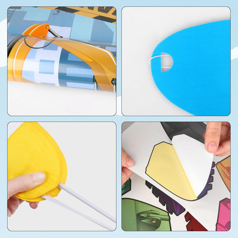 32 Hxezoc Pin The Bucket on The Excavator Game with Pcs Buckets Large Construction Party Games Poster for Kids Birthday