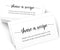 321Done Request a Recipe Card: Set of 50 Simple White Cards for Bridal Shower Game, Made in USA