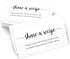321Done Request a Recipe Card: Set of 50 Simple White Cards for Bridal Shower Game, Made in USA