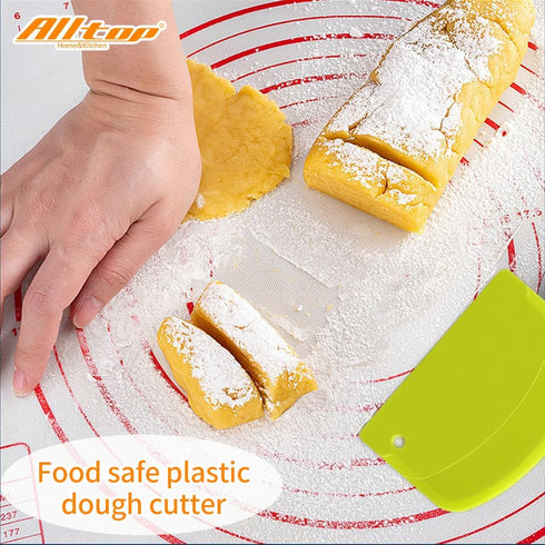 ALLTOP Hard Bench Scraper Premium Quality Bread Tools for Homemade Baking,Dough Cutter with Versatile Usage - Vibrant