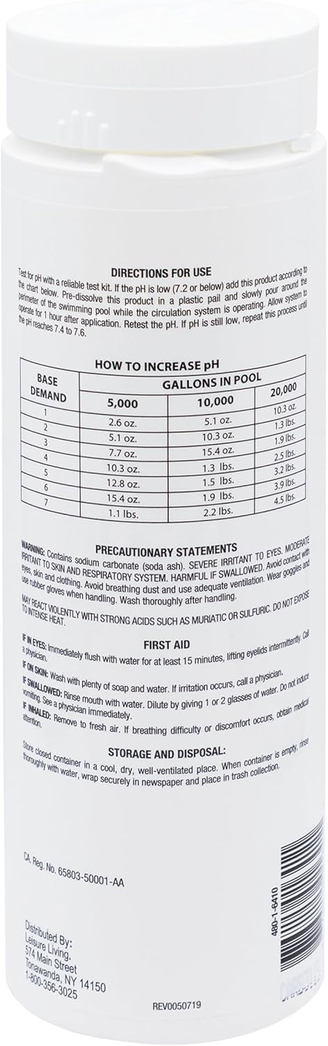 Swimming 2 Rx Clear Pool pH Plus | Rapid Raises pH Levels | Quickly Correct Acidic Water Conditions | Water Balancer |