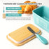 Countertop, Counter, Hasense Butter Dish, Ceramic Butter Container with Lid Holds For Large Butter Holder with Knife