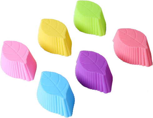 Magik 36 PCS Reusable Non-stick Silicone Mini Baking Muffin Cupcake Chocolate Cups (Assorted Flowers)