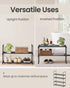 2-Tier 6-9 11.8 26.8 14.6 Inches, ULSA202B01 SONGMICS Shoe Rack, Shoe Organizer, Metal Storage Shelf, Upright or Upside