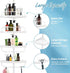 Corner Shower Caddy Tension Pole, Rustproof Organizer with 4 Adjustable Shelves for Inside Shower, 40"-120" White