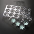 2 Pcs Set 15 Cavity Sugar Flower Fondant Shaping Plate, Plastic Mold