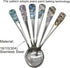 6pcs Round Head Soup Spoons, 6.22inch Fashion Printing Pattern Tablespoon, 18/10 Stainless Steel Korean Spoons