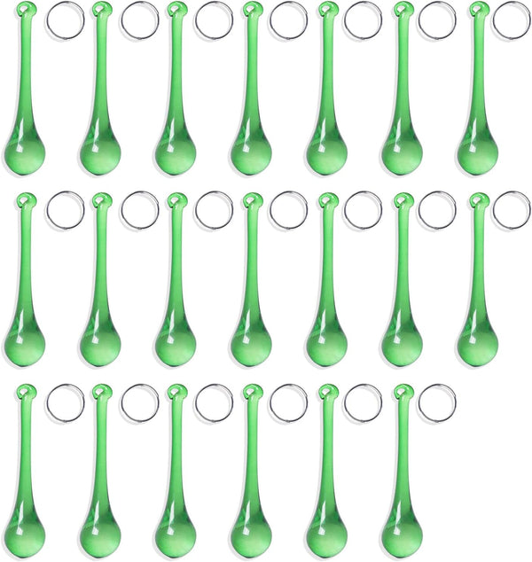 LONGWIN 20pcs 3inch Crystal Teardrop Pendant Chandelier Parts Wedding Decoration Christmas Tree
