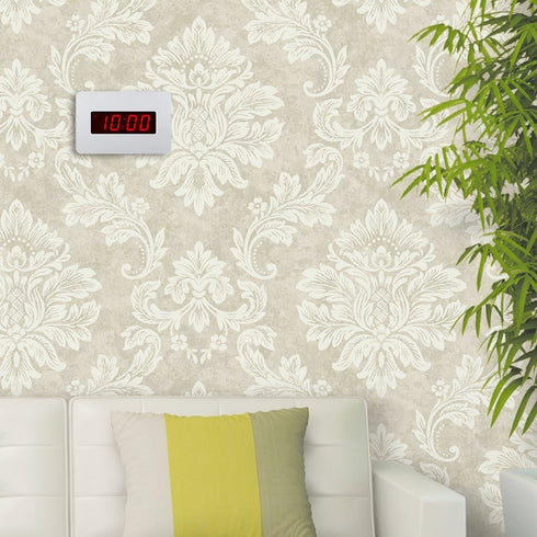 Digital Wall Clock Battery Operated with LED Display, Backlight, Table-top, Alarm, Brightness Adjustable