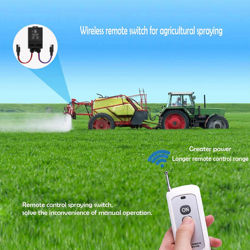 DC12V DC12V/24V/30V/48V 30A 984FT,for Light//Mower(SAE300) Wireless Remote Switch Remote Control Switch With SAE plug