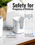 5 oz Square Ceramic Bathroom Cup Dispenser for Kids and Pregnancy - Disposable Paper Cup Holder for Mouthwash Cups on Bathroom Vanity Countertop (1 Pack, White) by Viosuniu