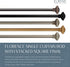 Elrene Home Fashions Florence Single Curtain Rod - Stacked Square Finials, 1" Diameter, Antique Bronze