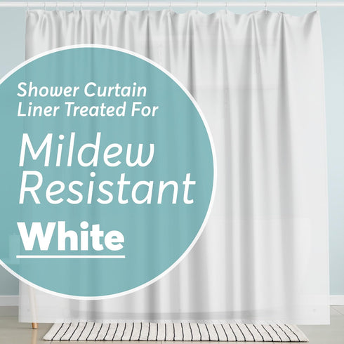 BigFoot Shower Curtain Liner – 72 x 72 PEVA Premium with Rustproof Metal Grommet, White