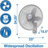 Air King 9018 Commercial Grade Oscillating Wall Mount Fan, 18-Inch, White