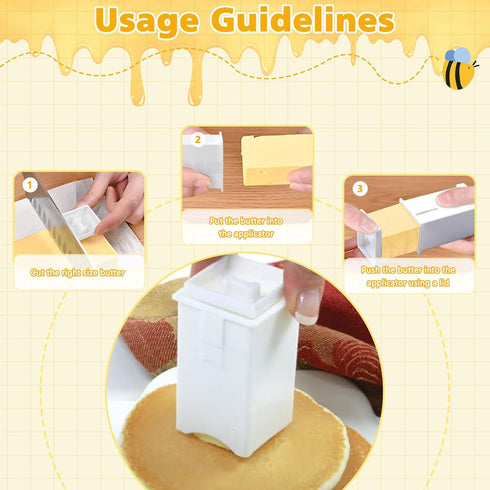 Roucerlin (1) Butter Spreader, Corn Cob Butter Dispenser with Built-In Cover, Butter Stick Holder, Butter Applicator