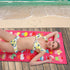 Microfiber Beach Towel Set - Oversized Large Quick Dry Soft Thin Sand Free Cute Ice Cream Design 30×60 inch Beach